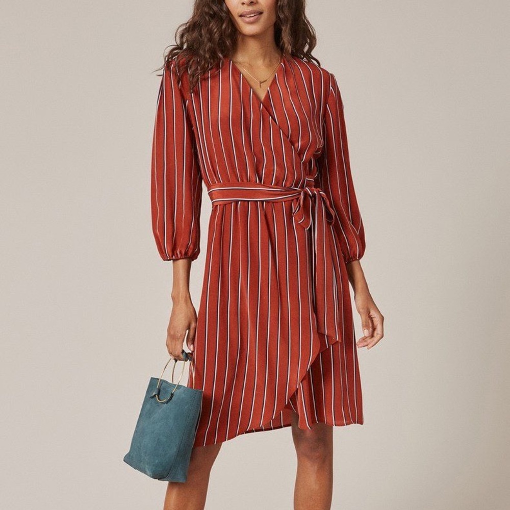 NWT Amour Vert Silk Wrap Dress